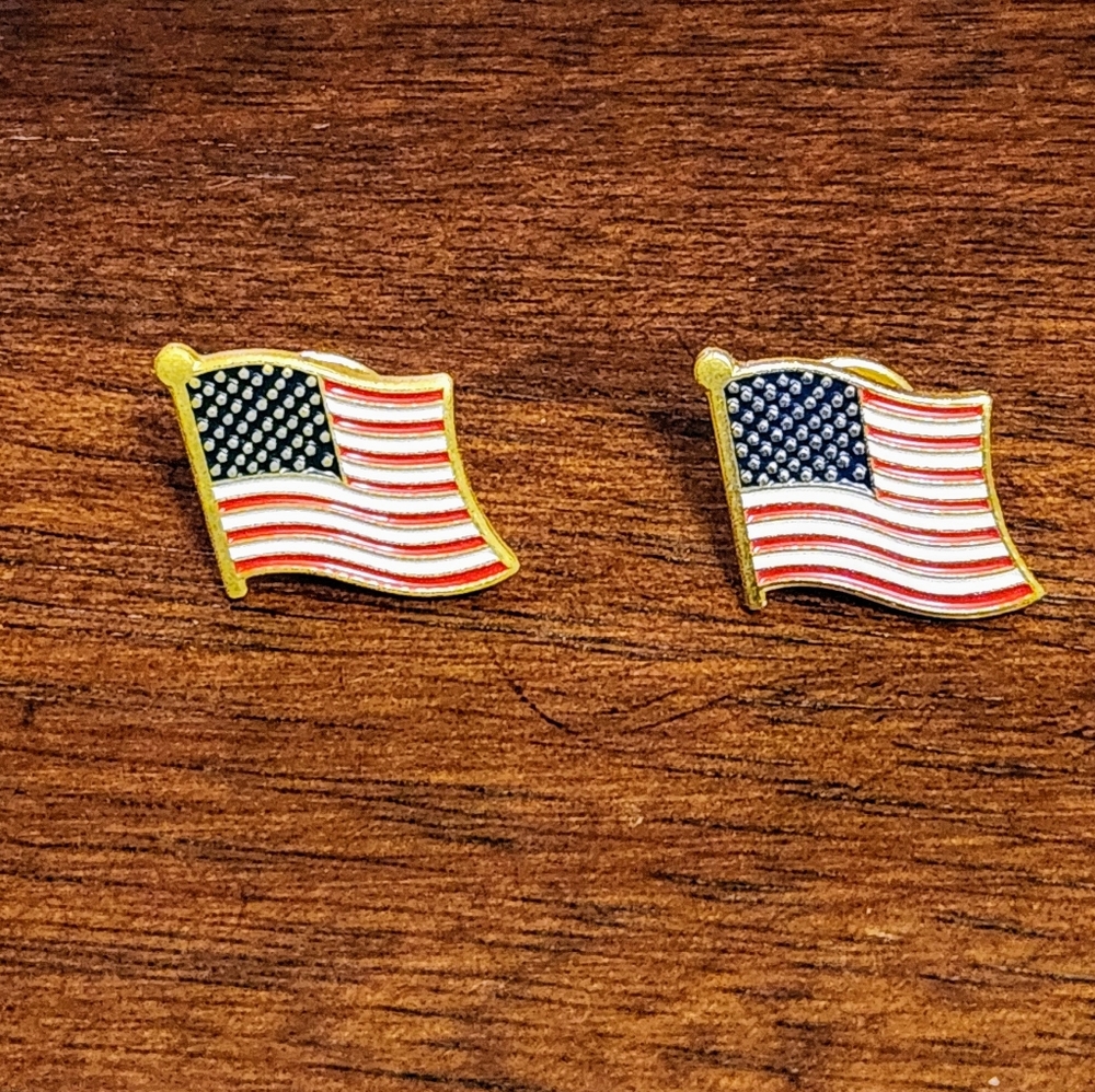 American Flag Pins - Set of 2